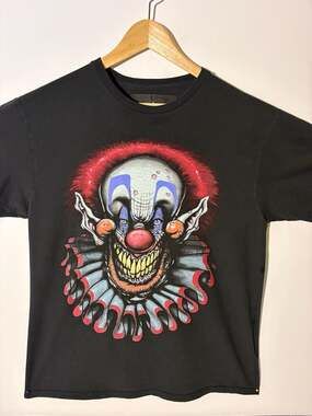 Way To Celebrate Evil Clown Graphic T-Shirt Size L Black